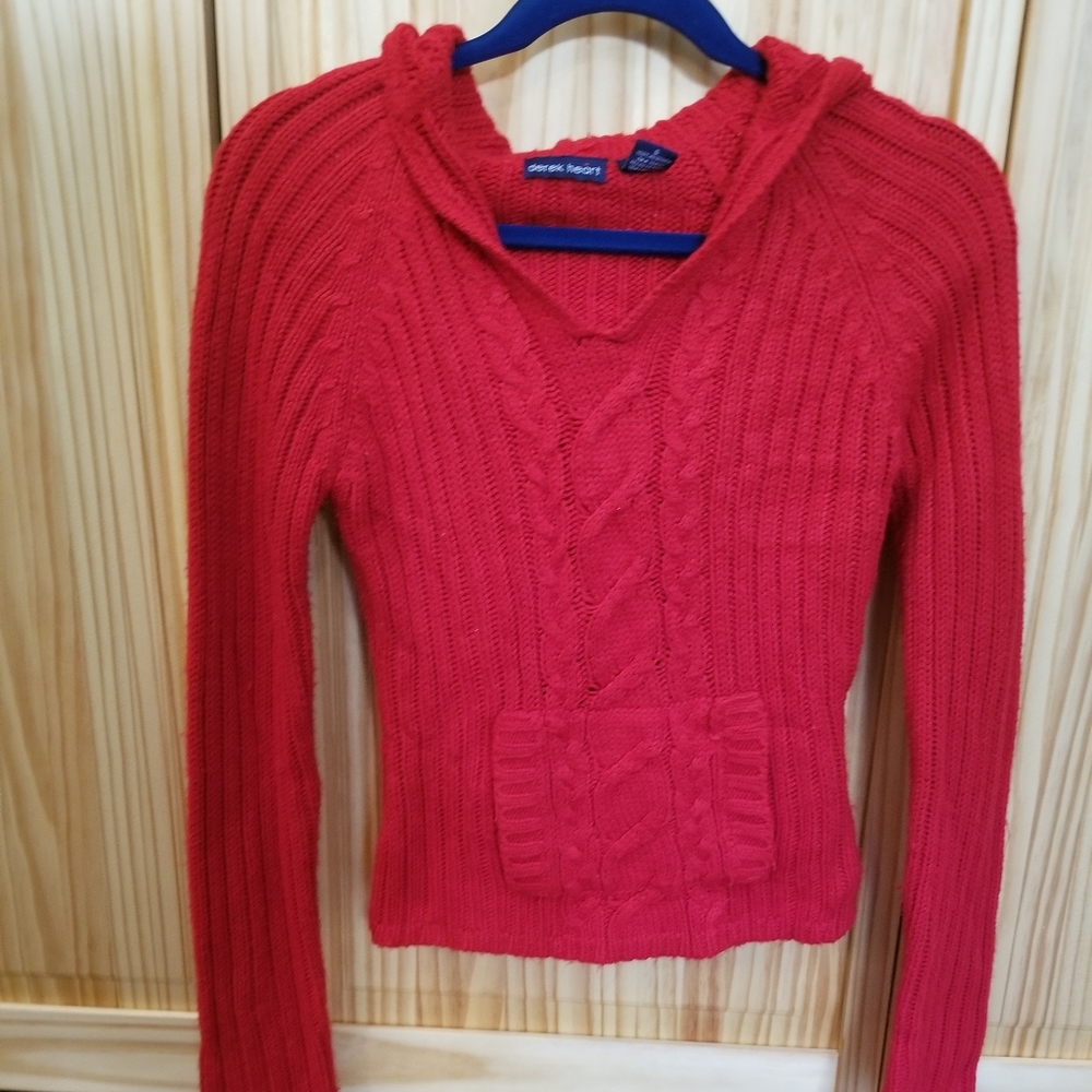 Derek Heart Red Hoodie Sweater